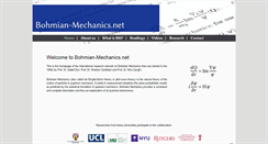 Desktop Screenshot of bohmian-mechanics.net